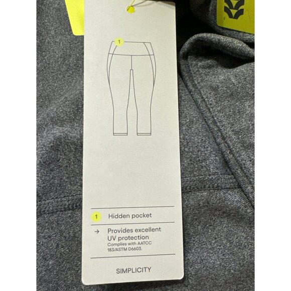 Small - Womens Simplicity Mid-Rise Capri Leggings 20" - All In Motion - Gray - Picture 7 of 10